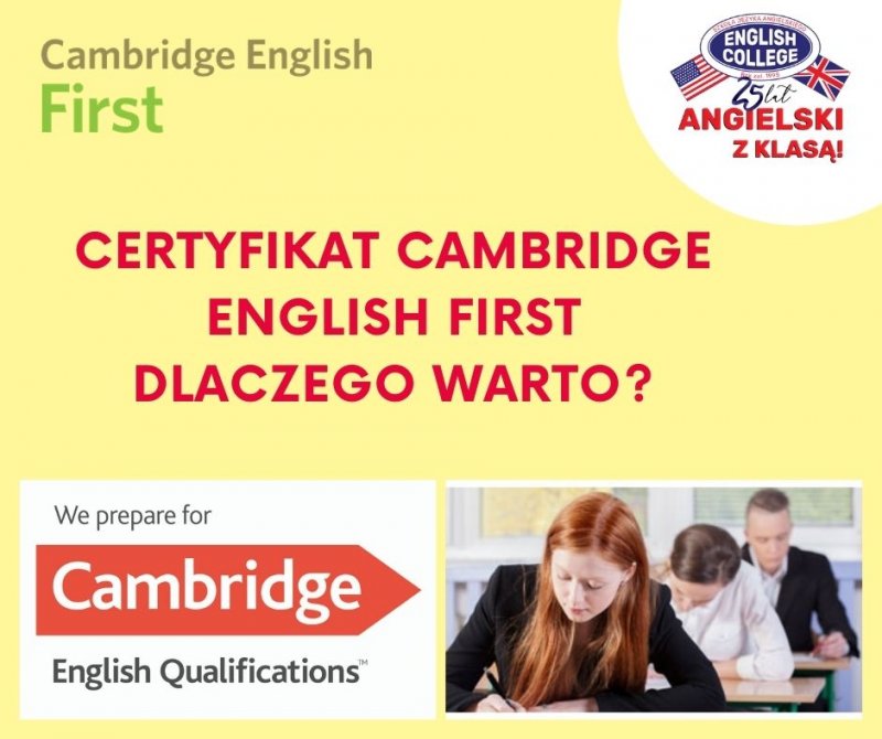 Dlaczego warto posiadać certyfikat English FIRST?
